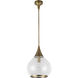 Alora Mood Hazel 1 Light 14.13 inch Aged Gold/Clear Glass Pendant Ceiling Light