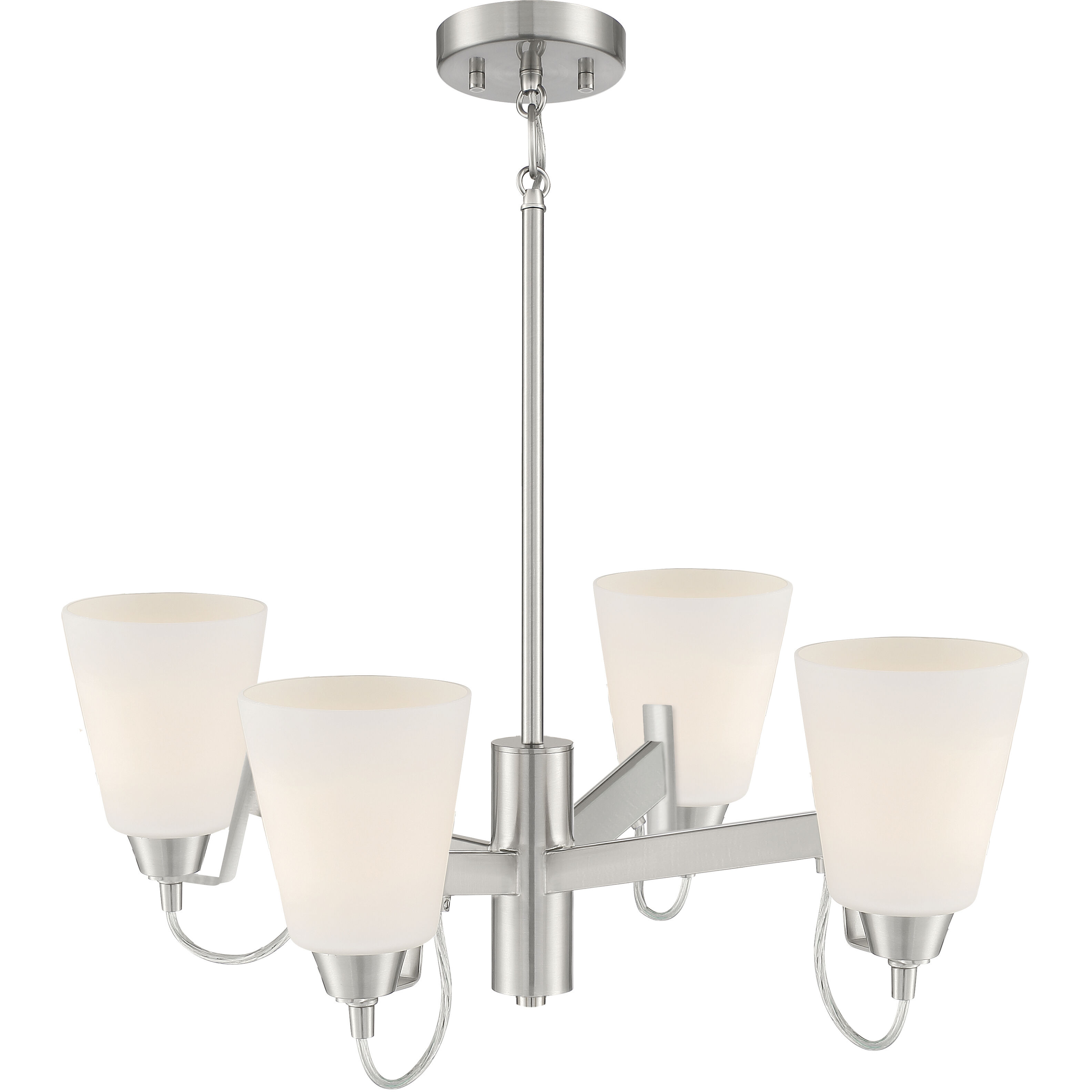 Beckonridge 4 Light 24 inch Brushed Nickel Chandelier Ceiling Light