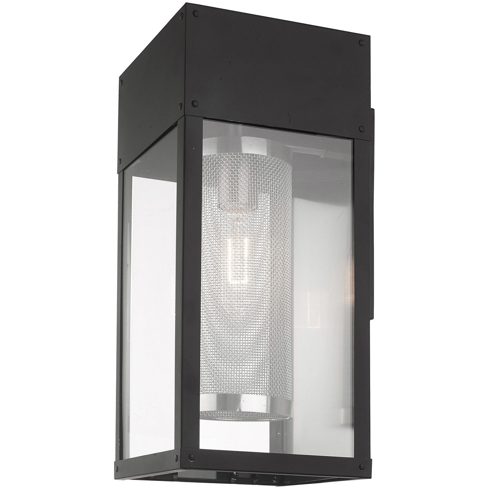Franklin 1 Light 16 inch Black Outdoor Wall Lantern