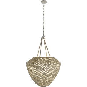 Rita 4 Light 34 inch Winter White / Natural Pendant Ceiling Light