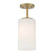 Leavenworth 1 Light 6 inch Brushed Gold Semi-Flush Convertible Ceiling Light