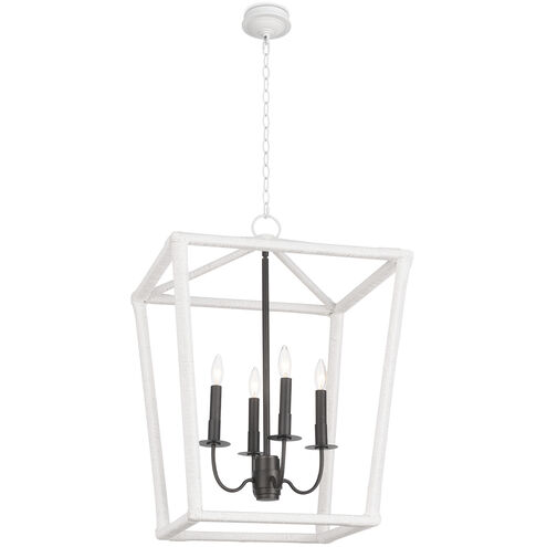 Luella 4 Light 20.5 inch Blackened Brass Lantern, Medium