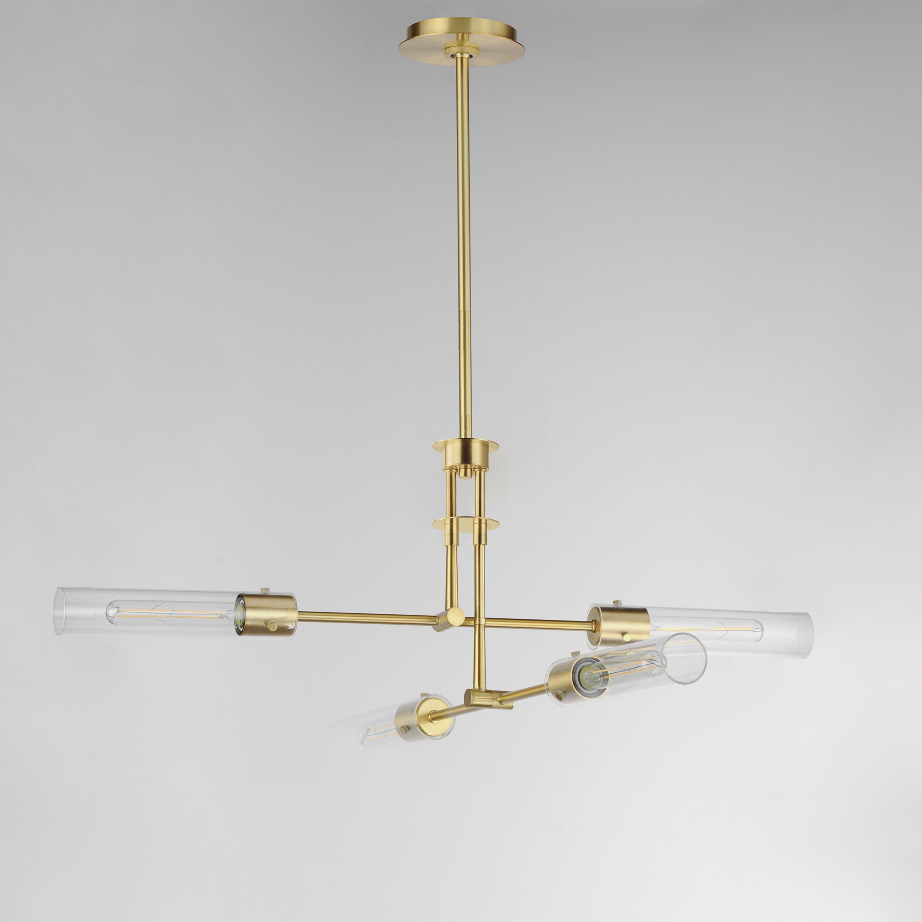 Equilibrium LED 36 inch Natural Aged Brass Semi-Flush Mount Ceiling Light