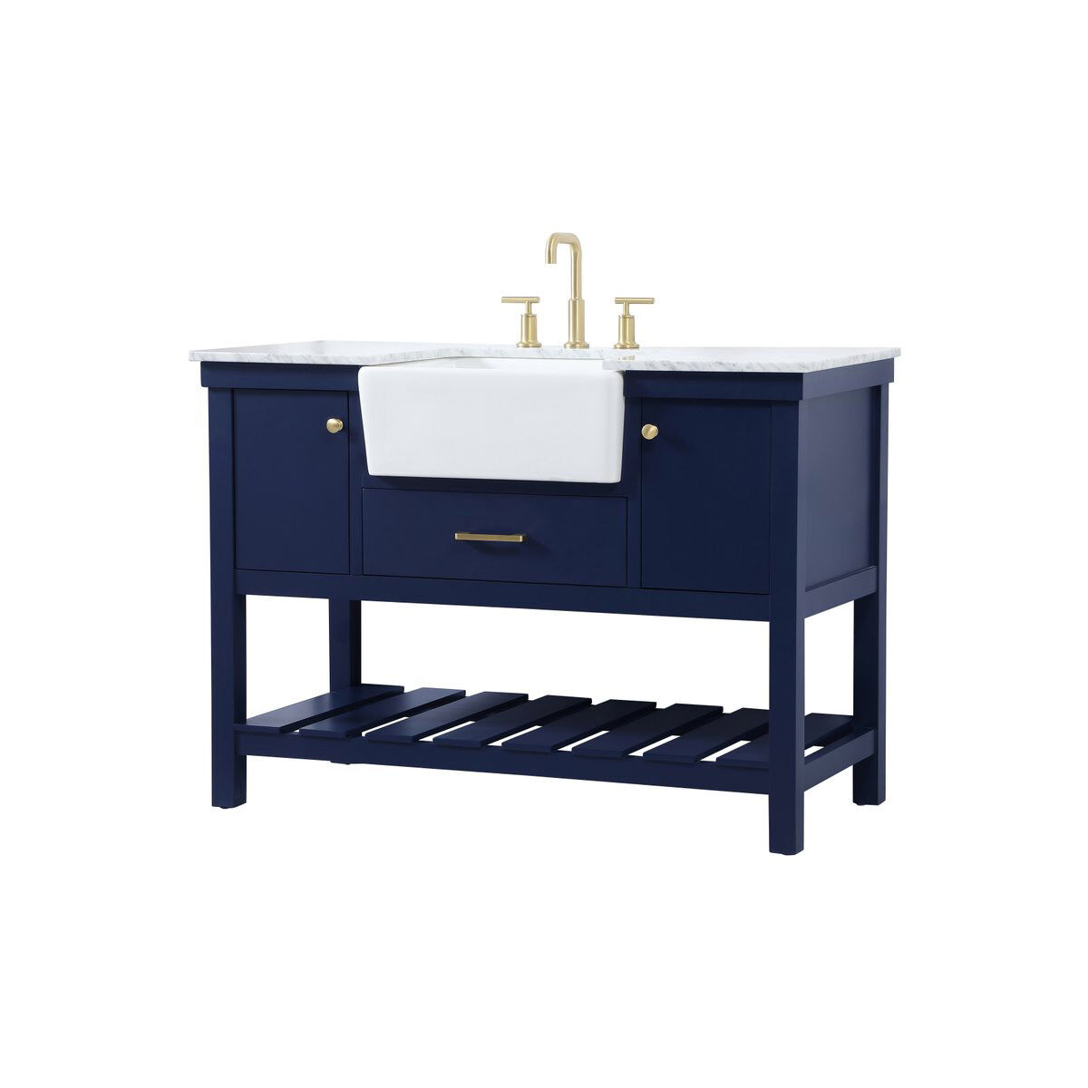 Clement 48 X 22 X 34 inch Blue Bathroom Vanity Cabinet