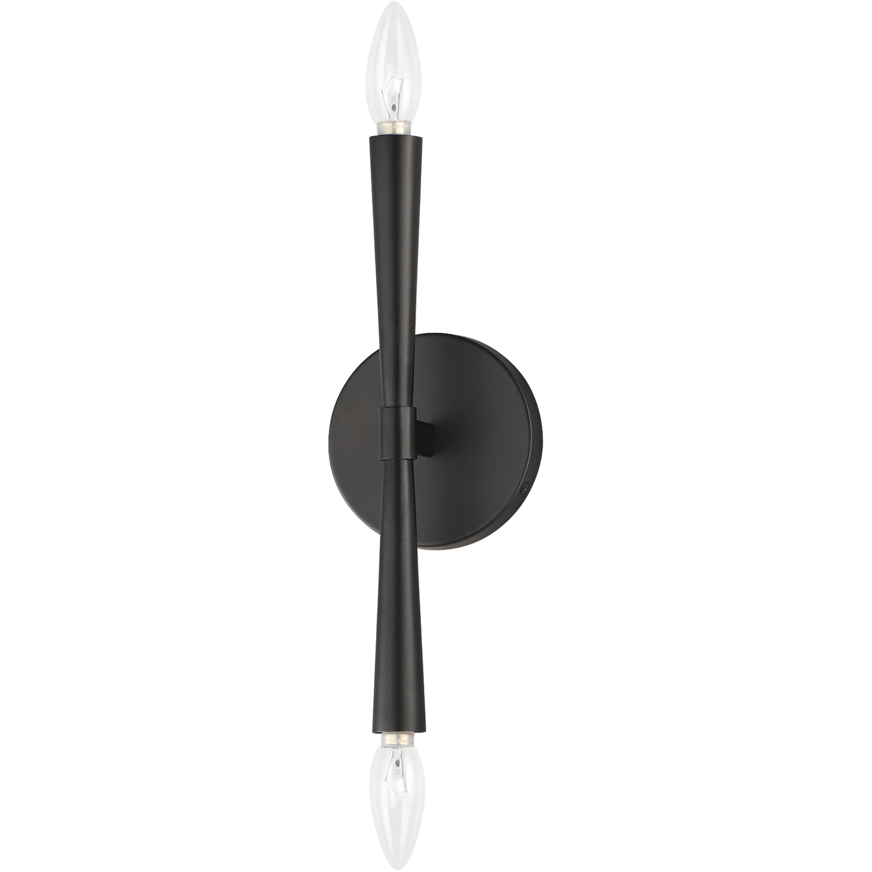 Rome 2 Light 5 inch Black ADA Wall Sconce Wall Light