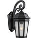 Courtyard 1 Light 18 inch Textured Black Outdoor Wall in A21, Medium
