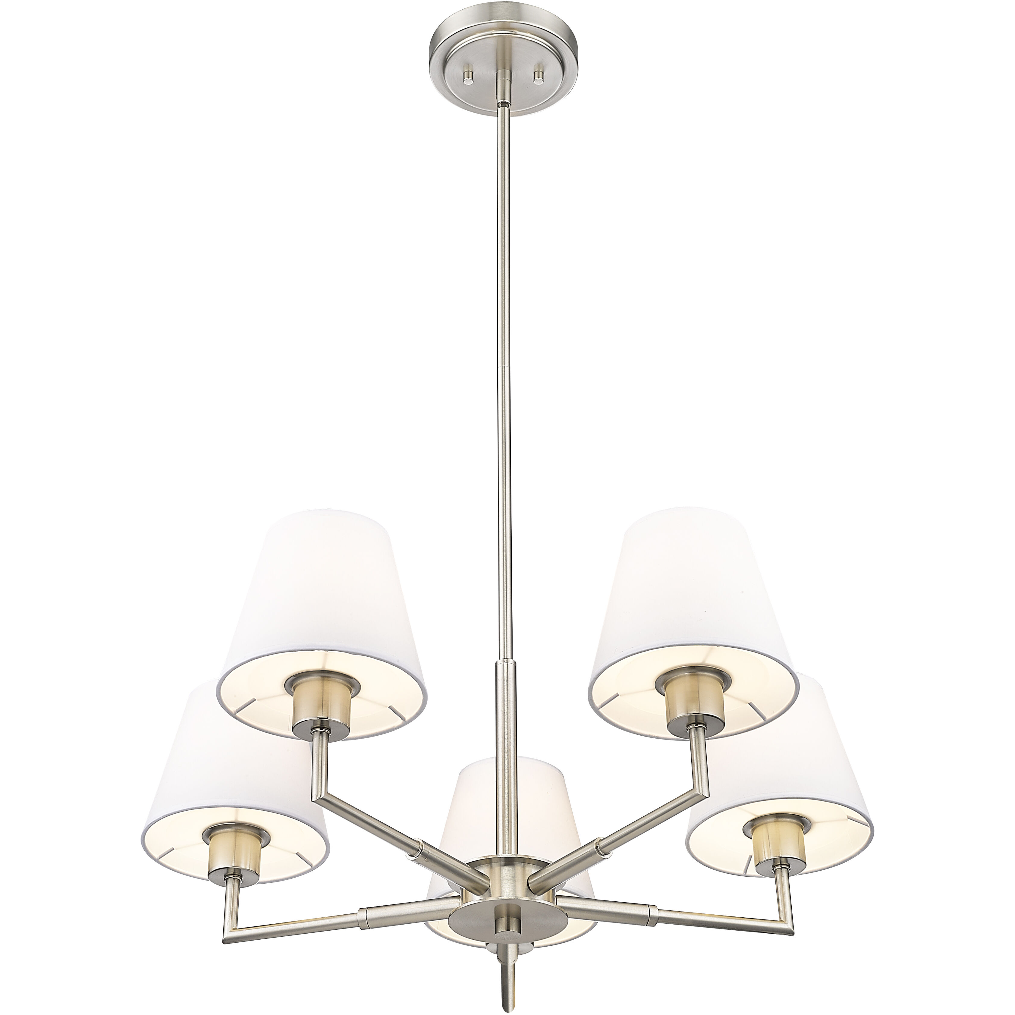 Leila 5 Light 26 inch Brushed Nickel Chandelier Ceiling Light