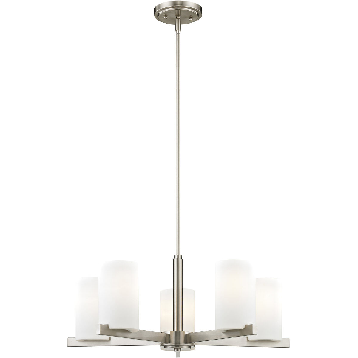 Astoria 5 Light 25 inch Brushed Nickel Chandelier Ceiling Light