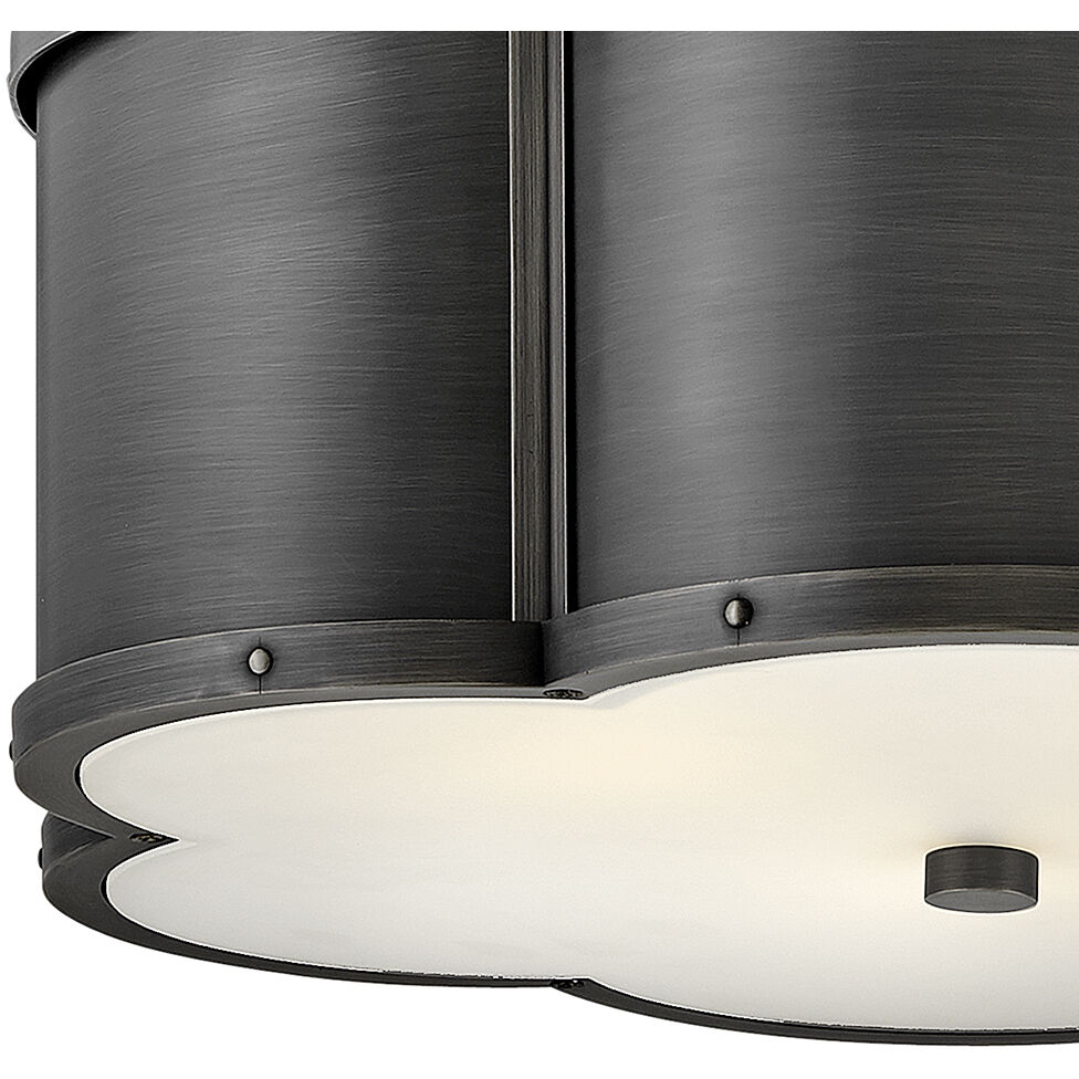 Chance 3 Light 18 inch Blackened Brass Indoor Semi-Flush Mount Ceiling Light