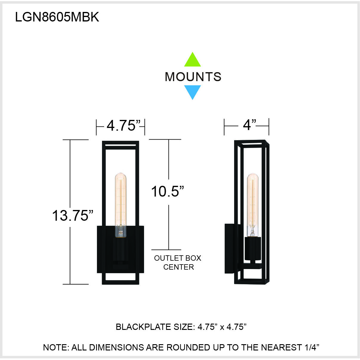 Leighton 1 Light 5 inch Matte Black Wall Sconce Wall Light