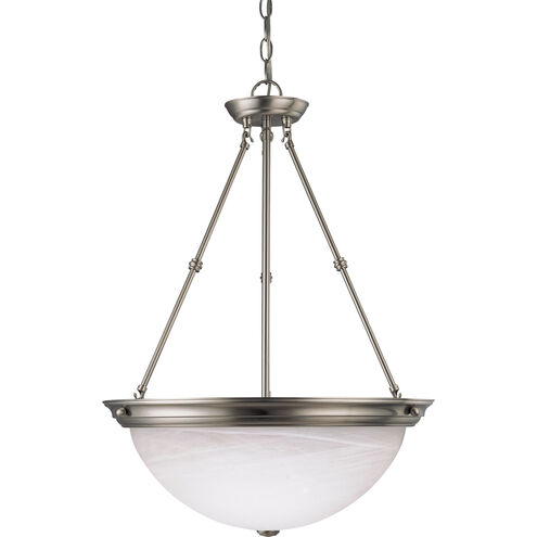 Brentwood 3 Light 20 inch Brushed Nickel Pendant Ceiling Light