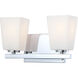 City Square 2 Light 14 inch Chrome Bath Light Wall Light