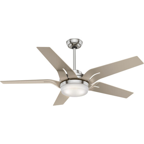 Correne 56 inch Brushed Nickel with Champagne, Champagne Blades Ceiling Fan