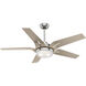 Correne 56 inch Brushed Nickel with Champagne, Champagne Blades Ceiling Fan