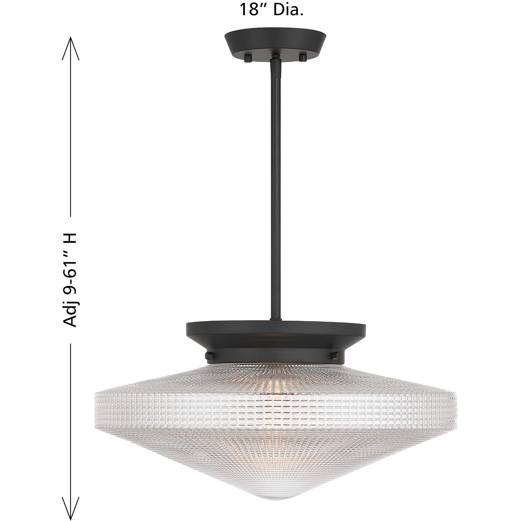 Norwich 1 Light 18 inch Matte Black Covertible SemiFlush Ceiling Light