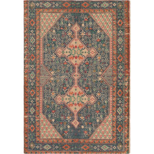 Shadi 36 X 24 inch Neutral and Blue Area Rug, Jute, Cotton, and Polyester