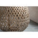 Coconio Wood Lattice 13 inch Brown Lantern