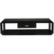 Obtuse 66 X 30 inch Hand Rubbed Black Coffee Table