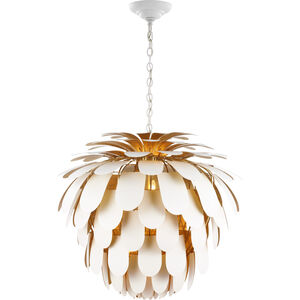 Chapman & Myers Cynara 6 Light 36.5 inch White and Gild Chandelier Ceiling Light in White with Gild, Grande