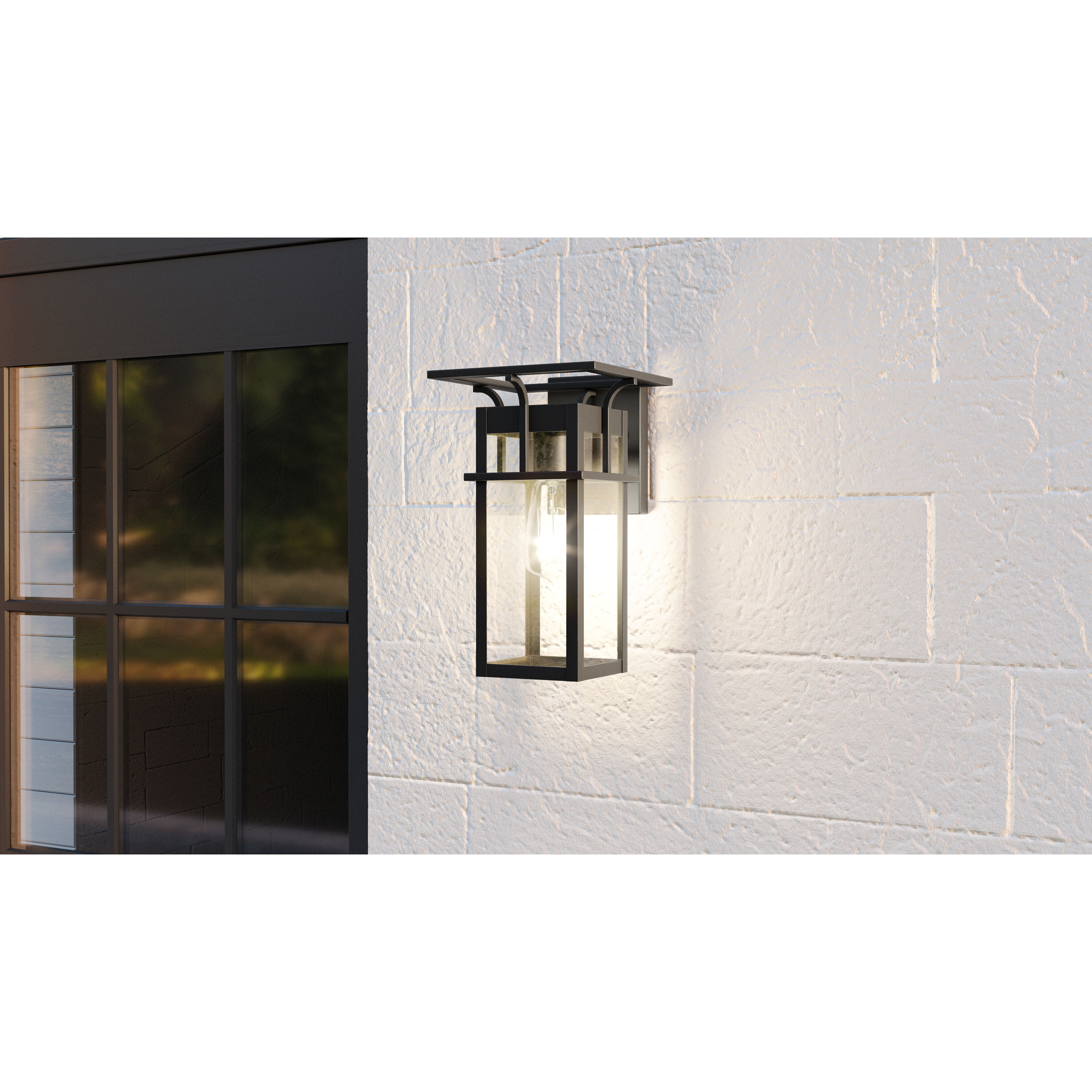 Markley 1 Light 12 inch Earth Black Outdoor Wall Lantern