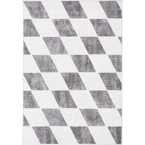 Brenta 90 X 63 inch Black/White Rug in 5 x 7