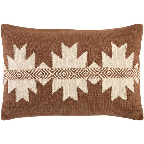 Andrea 22 X 14 inch Cream/Dark Brown Pillow Kit, Lumbar