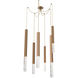 Axis XL LED 11 inch Novel Brass Swag Multi-Pendant Ceiling Light