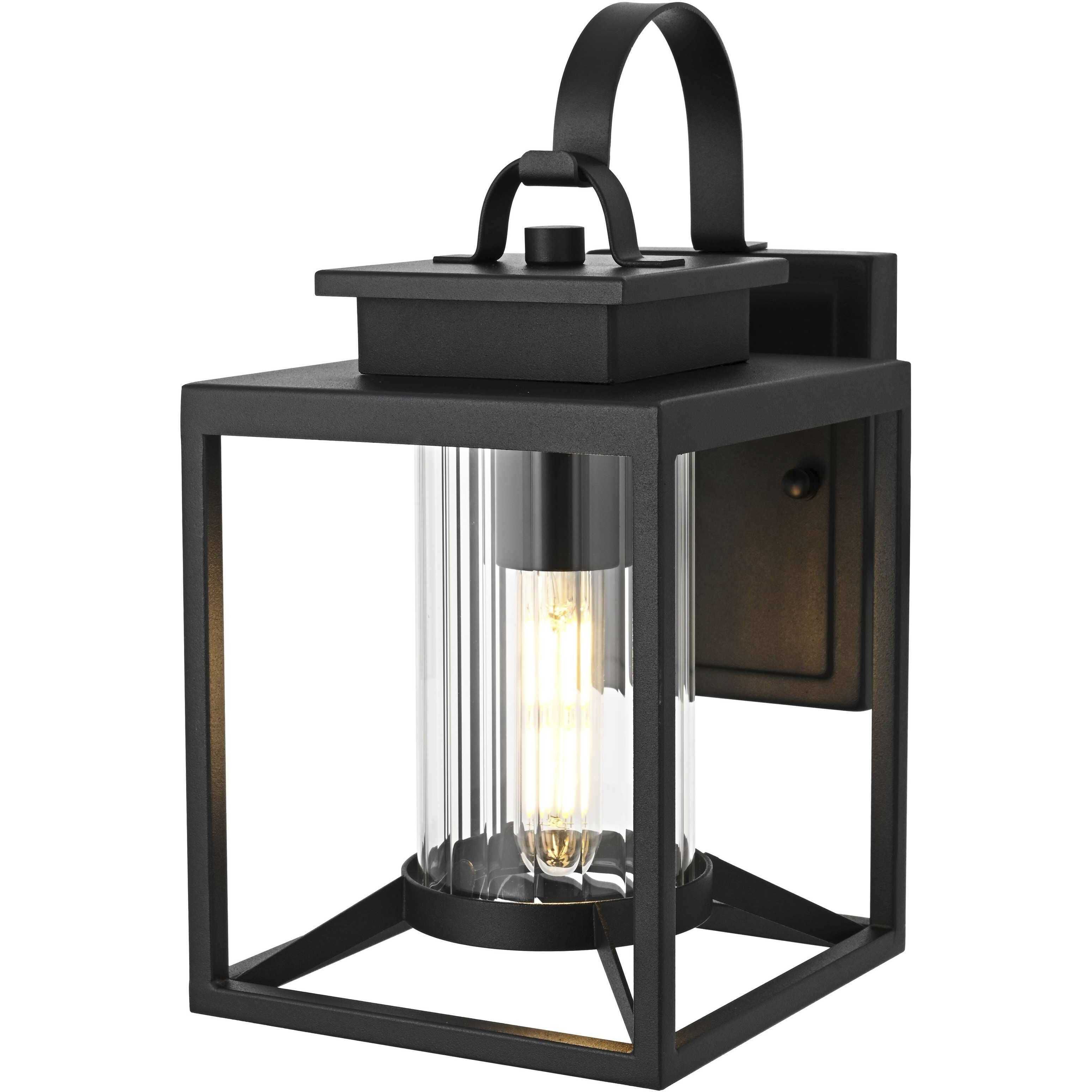 Witte 1 Light 12.5 inch Black Outdoor Wall Sconce