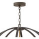 Euclid LED 44 inch Spanish Bronze with Heirloom Brass Indoor Chandelier Ceiling Light