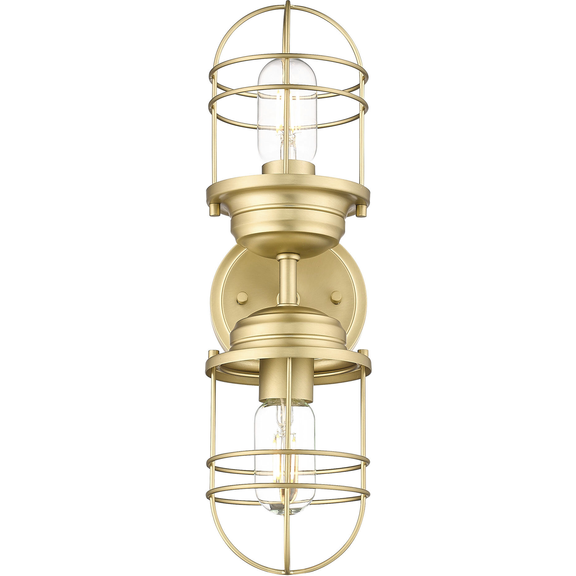 Seaport Vanity Wall Light in Brushed Champagne Brass