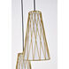 Modesta 3 Light 15 inch Brass Pendant Ceiling Light