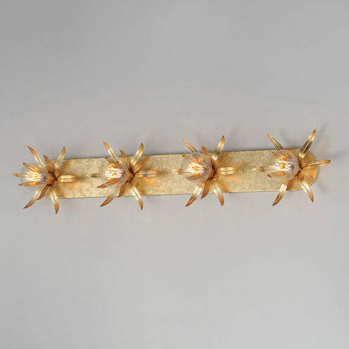 Paloma 4 Light 43 inch Gold Leaf Bath Vanity Wall Light