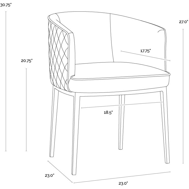 Cornella Polo Club Stone Dining Armchair