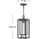 Coastal Elements Republic LED 7 inch Oil Rubbed Bronze Outdoor Hanging Lantern, Estate Series