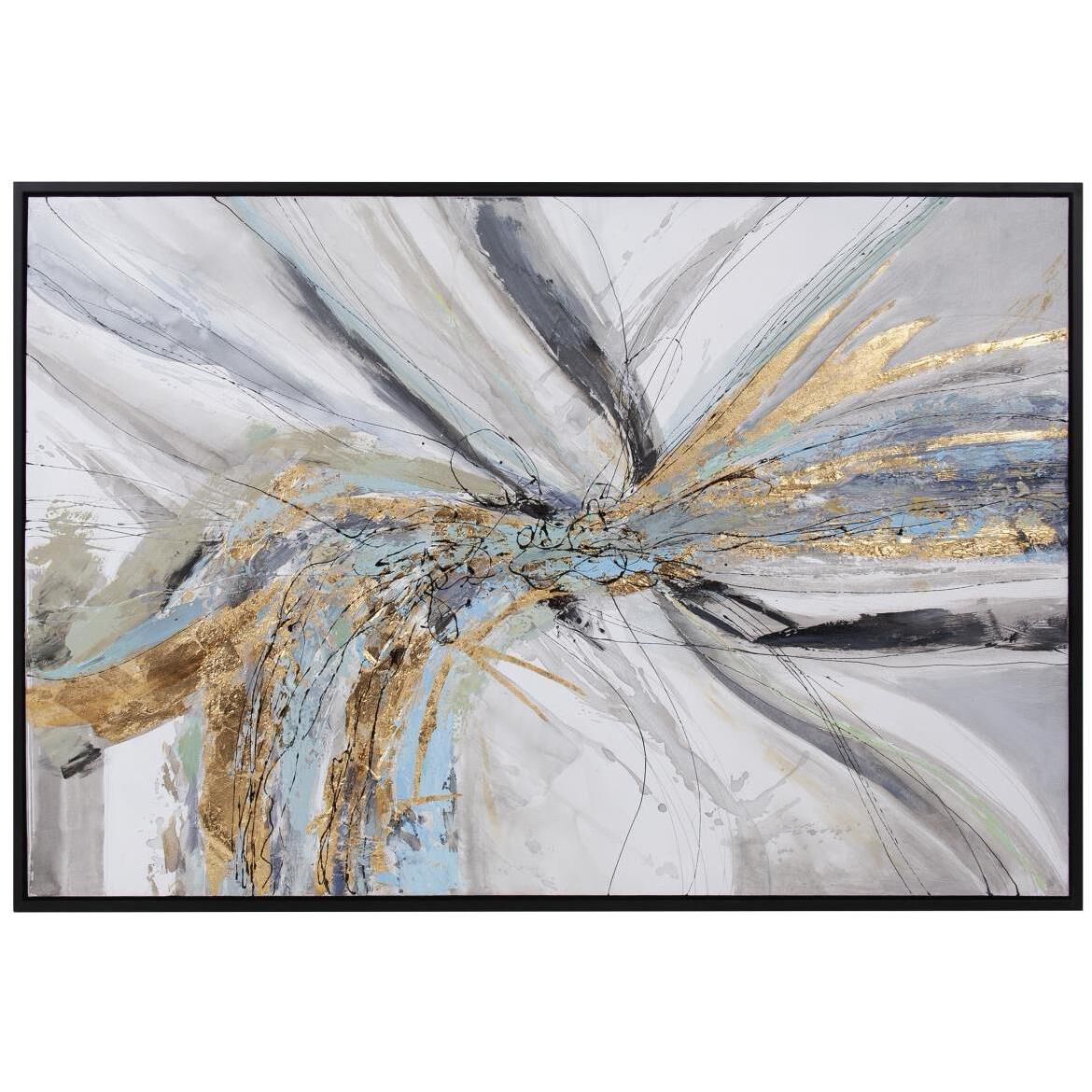 Eruption of Color 61.75 X 41.75 inch Hand Painted Canvas