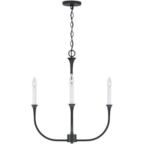 Decklan 4 Light 21.25 inch Black Iron Chandelier Ceiling Light