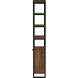 Drake 73" Two Door Walnut Bookcase Etagere in Medium Brown