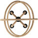 Marina 4 Light 22.75 inch Natural Black Chandelier Ceiling Light