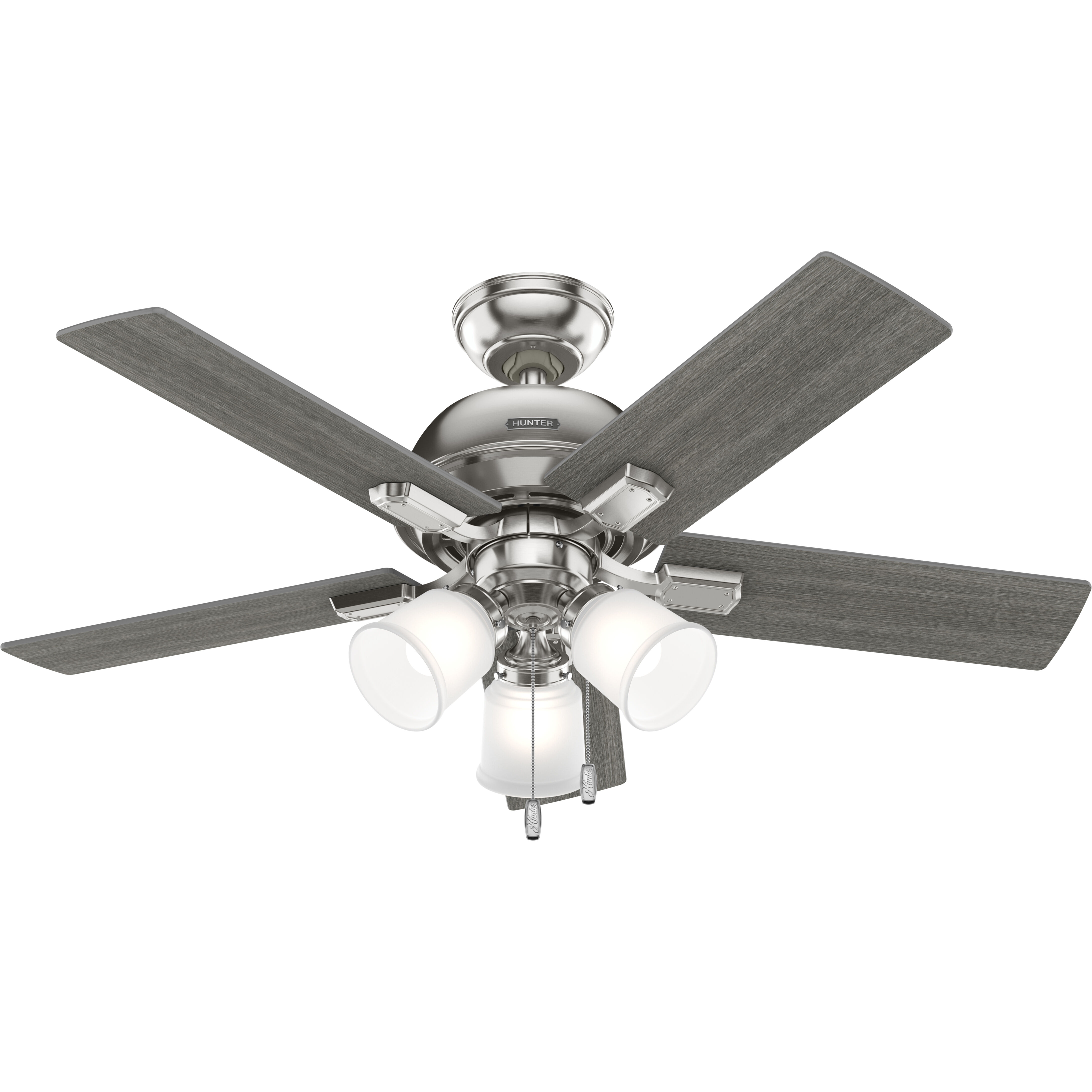 Hunter Fan 51789 Crystal Peak 44 inch Brushed Nickel with