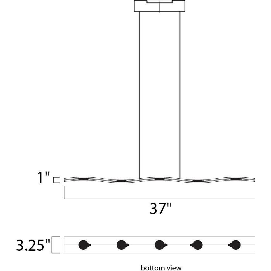 Roller Linear Pendant Ceiling Light