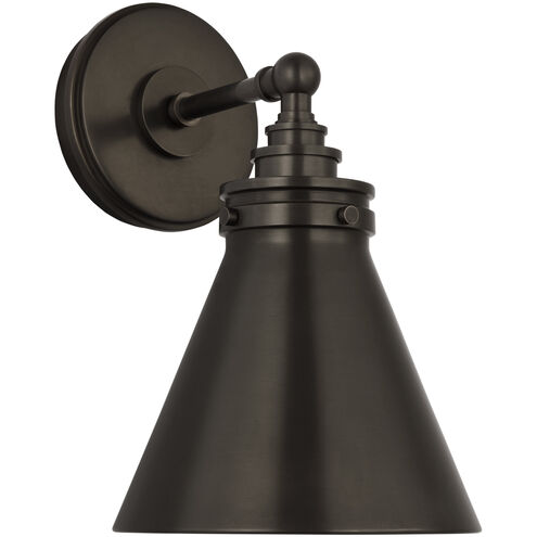 Chapman & Myers Parkington LED 7.25 inch Bronze Single Bath Wall Light, Small