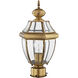 Monterey 1 Light 16.5 inch Antique Brass Outdoor Post Top Lantern