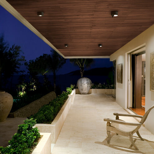 Peek LED 4.88 inch Black Flush Mount Ceiling Light in 3500K, dweLED