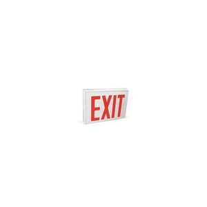 NY Approved 1 Light Red Letters and Black Housing Exit / Emergency Ceiling Light in Black / Red