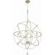 Solaris 9 Light 40 inch Olde Silver Chandelier Ceiling Light