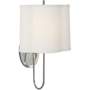 Barbara Barry Simple Scallop 1 Light 9.25 inch Soft Silver Wall Sconce Wall Light in Linen