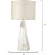 Borealis 37 inch 150.00 watt Alabaster Table Lamp Portable Light, Hexagon