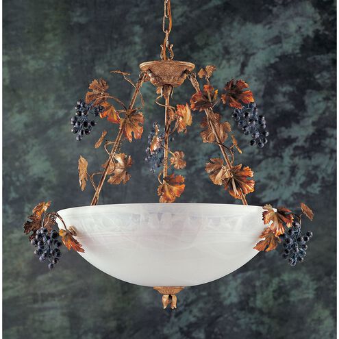 Vigna 6 Light 34 inch Antique Cream with White Pendant Ceiling Light