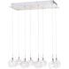 Bushkill 8 Light 23.5 inch Polished Chrome Linear Pendant Ceiling Light