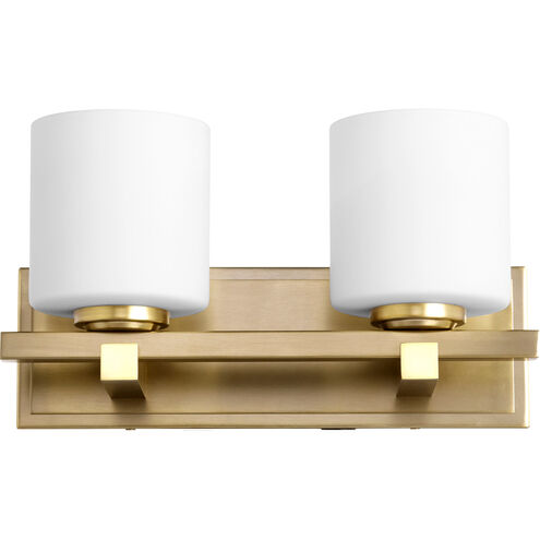 Fort Worth 2 Light 14 inch Aged Brass Wall Sconce Wall Light